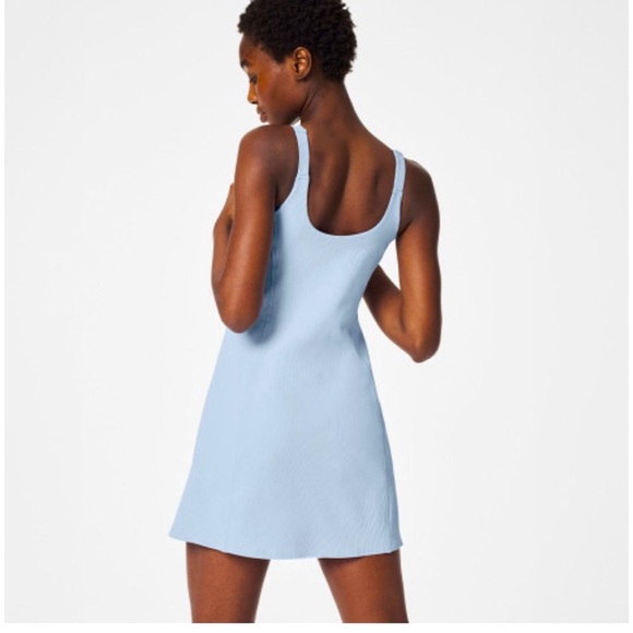 SPANX Get Moving Straight Fit Rib Dress 3X BuiltIn Short Bra EasyOn Athletic NEW - Picture 1 of 17